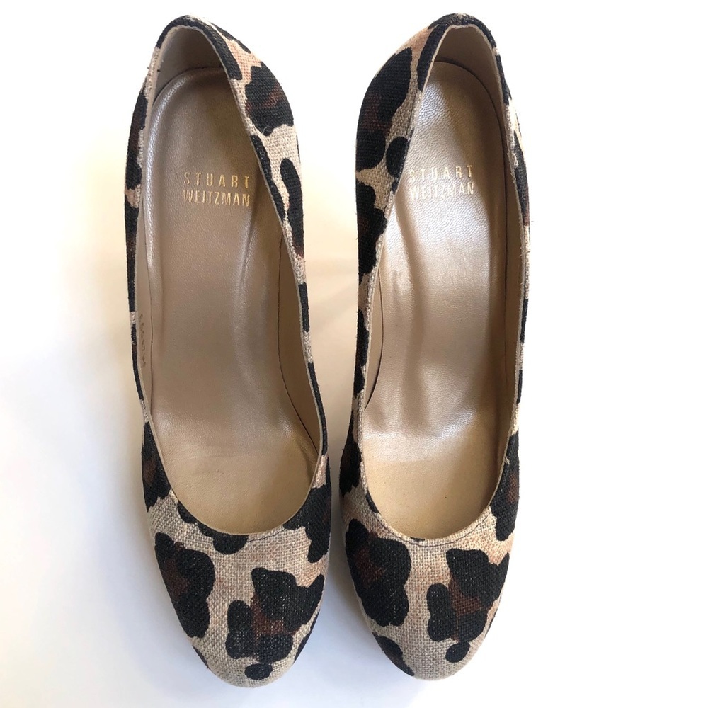 Stuart Weitzman leopard print platform heels - image 7